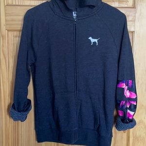 Victoria’s Secret Pink full zip floral hoodie